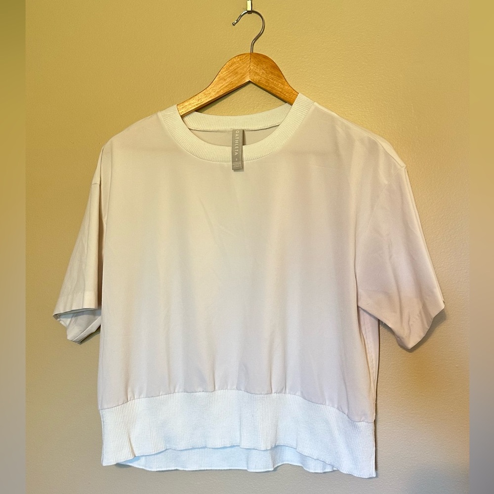 Athleta Zephyr Crop Tee Small